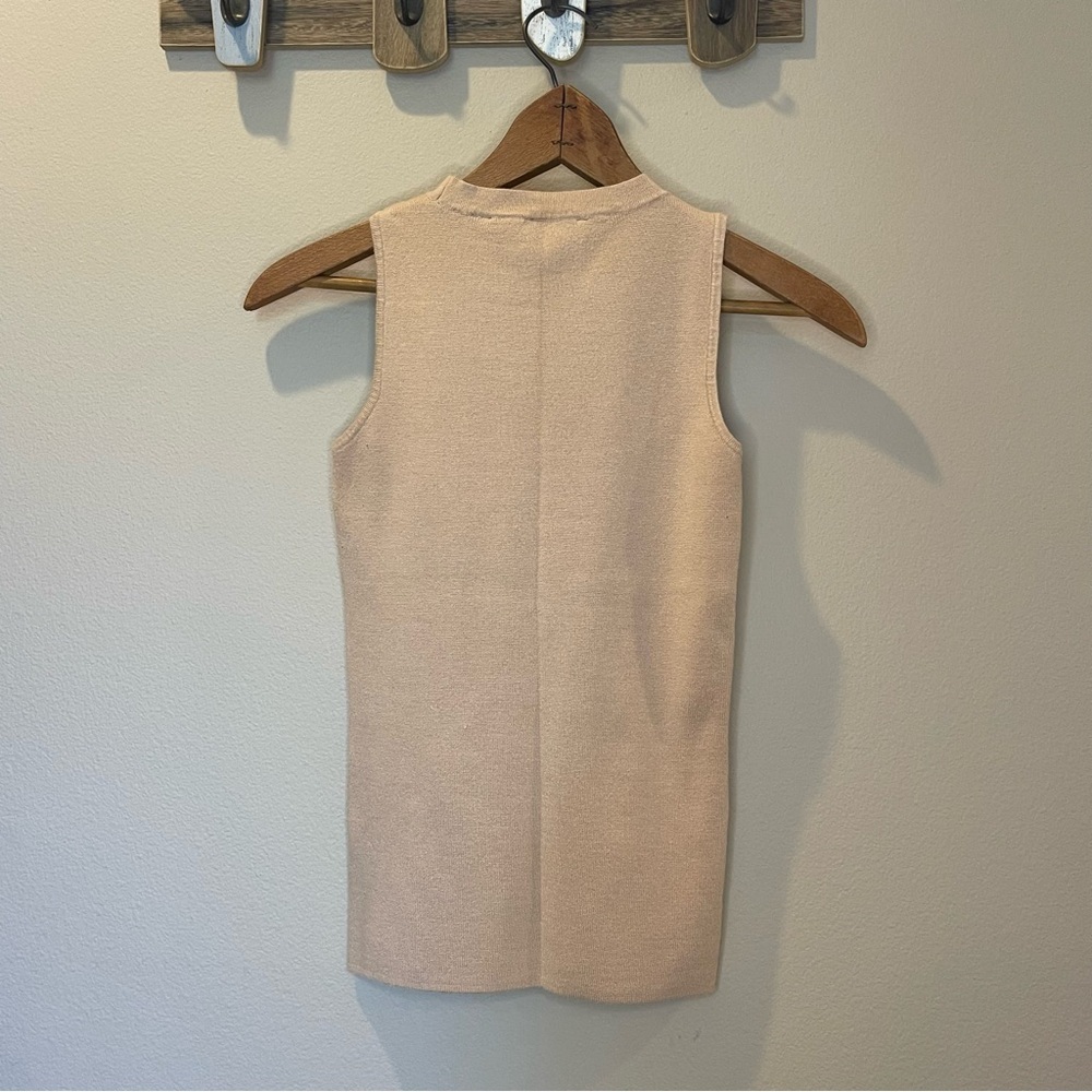 Ellie Tahari Tan Front Slit Tank Top Size XS - Picture 4 of 7
